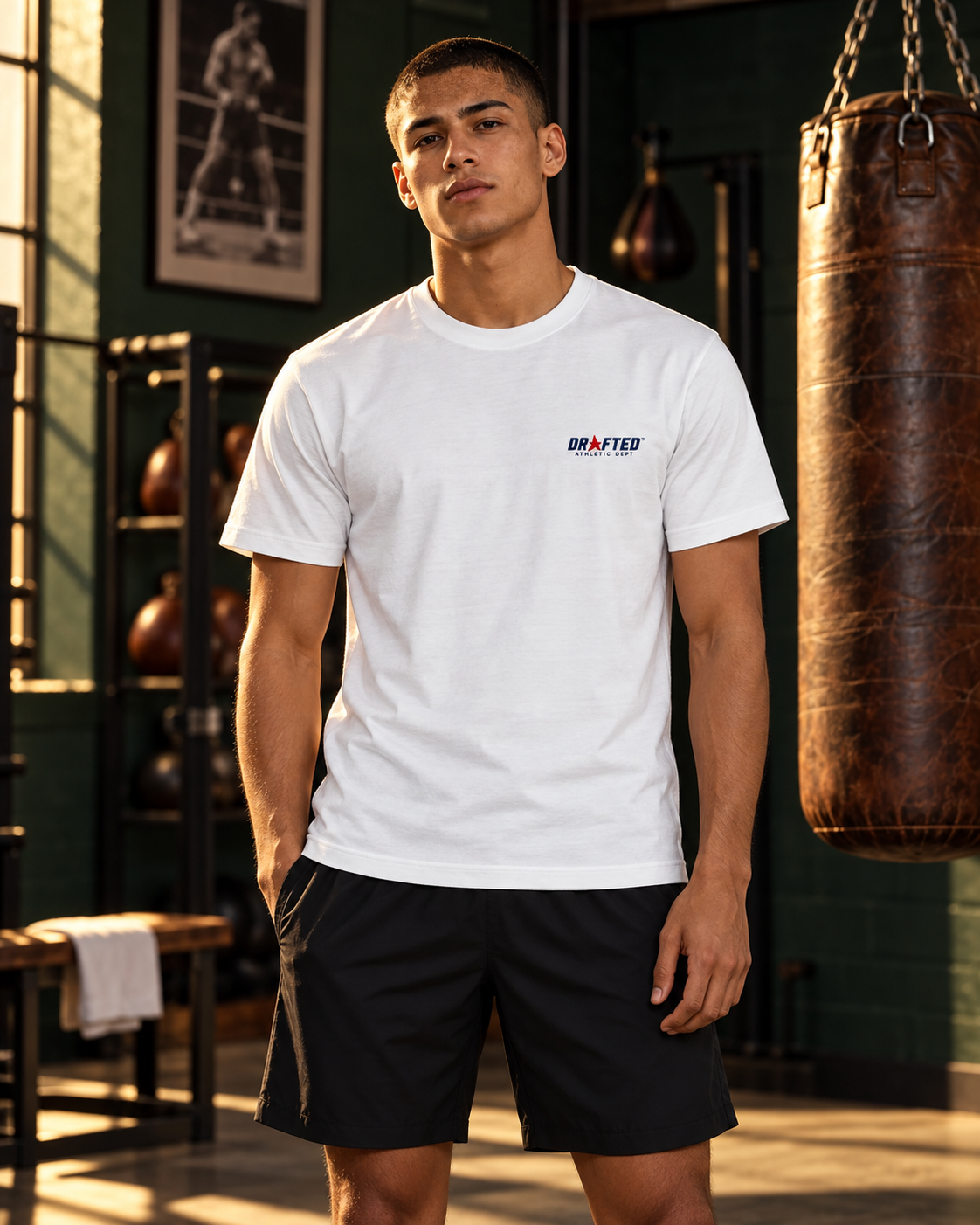 Drafted Eagle Tee — male athlete, boxing