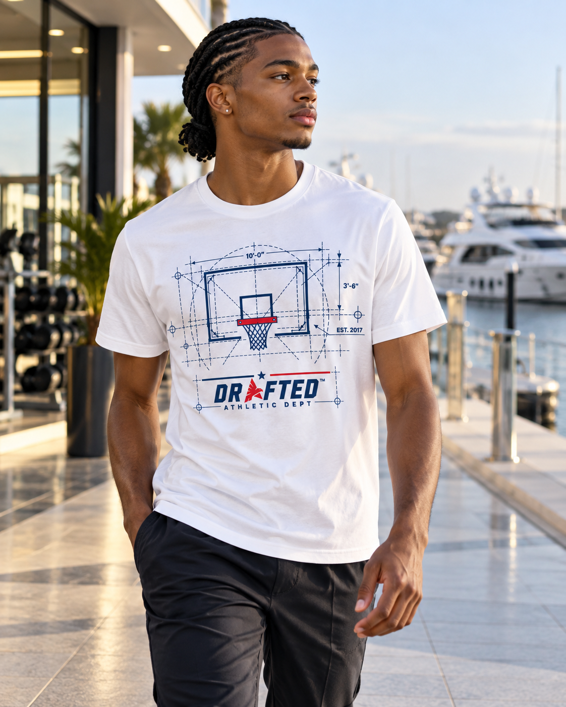 The Goals Tee — male athlete campaign photo 2