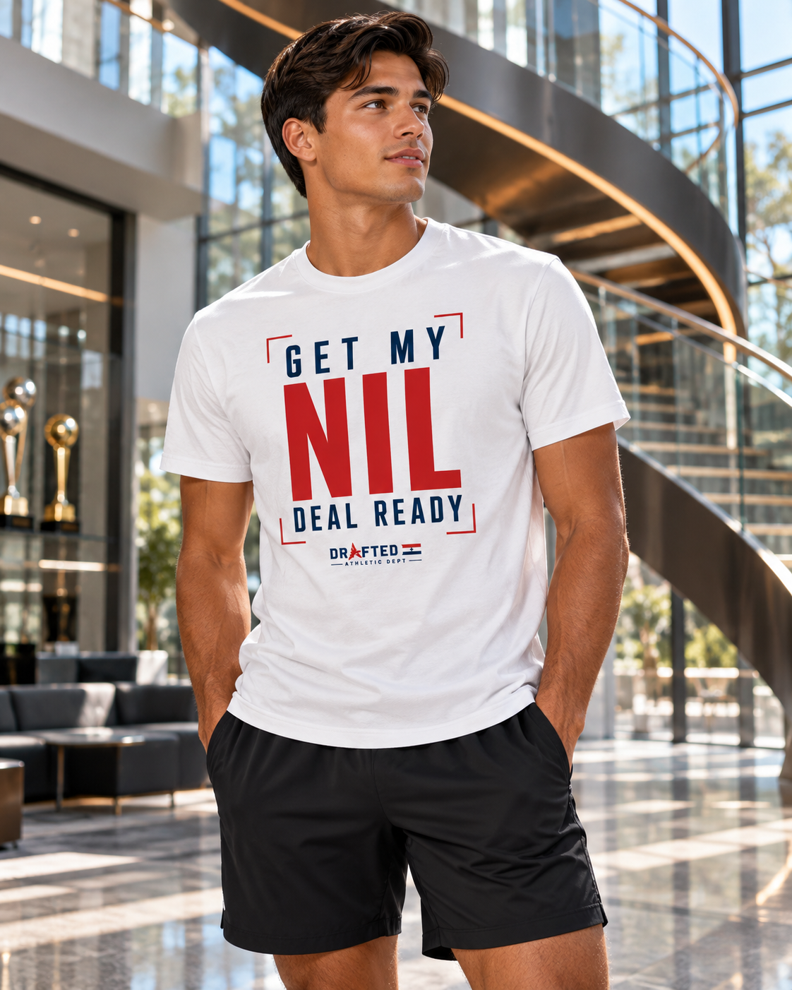 Get My NIL Deal Ready Tee — male athlete campaign photo 1