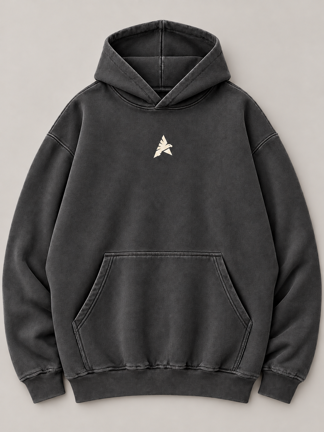 Charcoal Drafted Mainstreet Heavyweight Hoodie Eagle A front