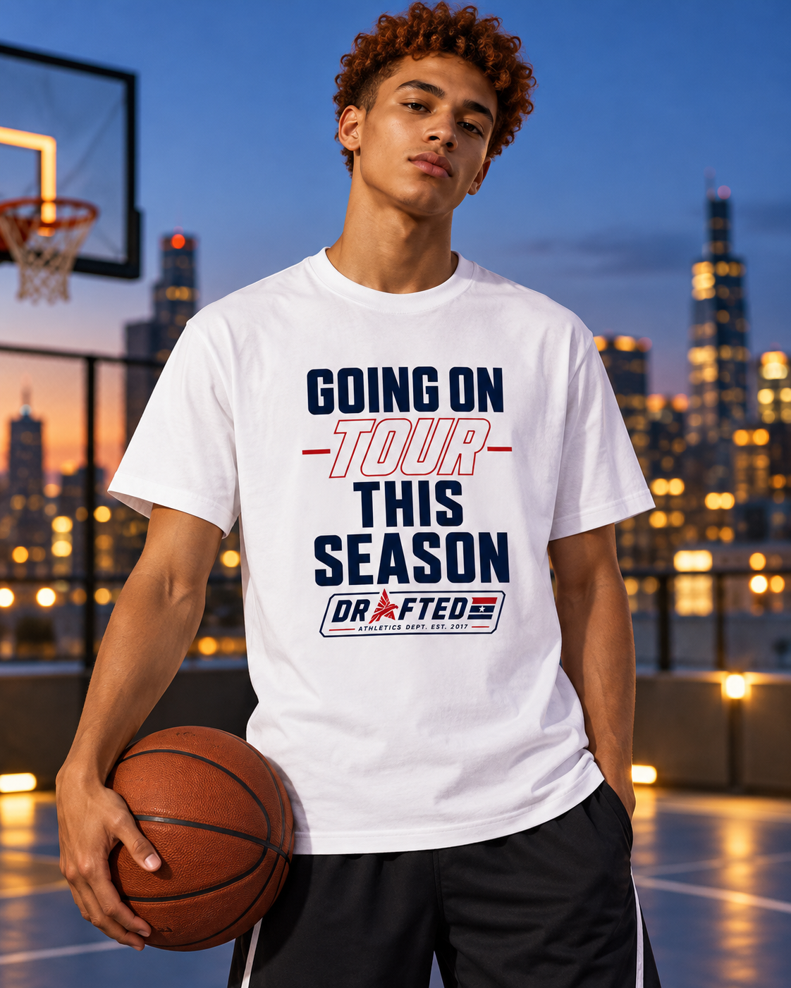 Going On Tour Tee — male athlete, court