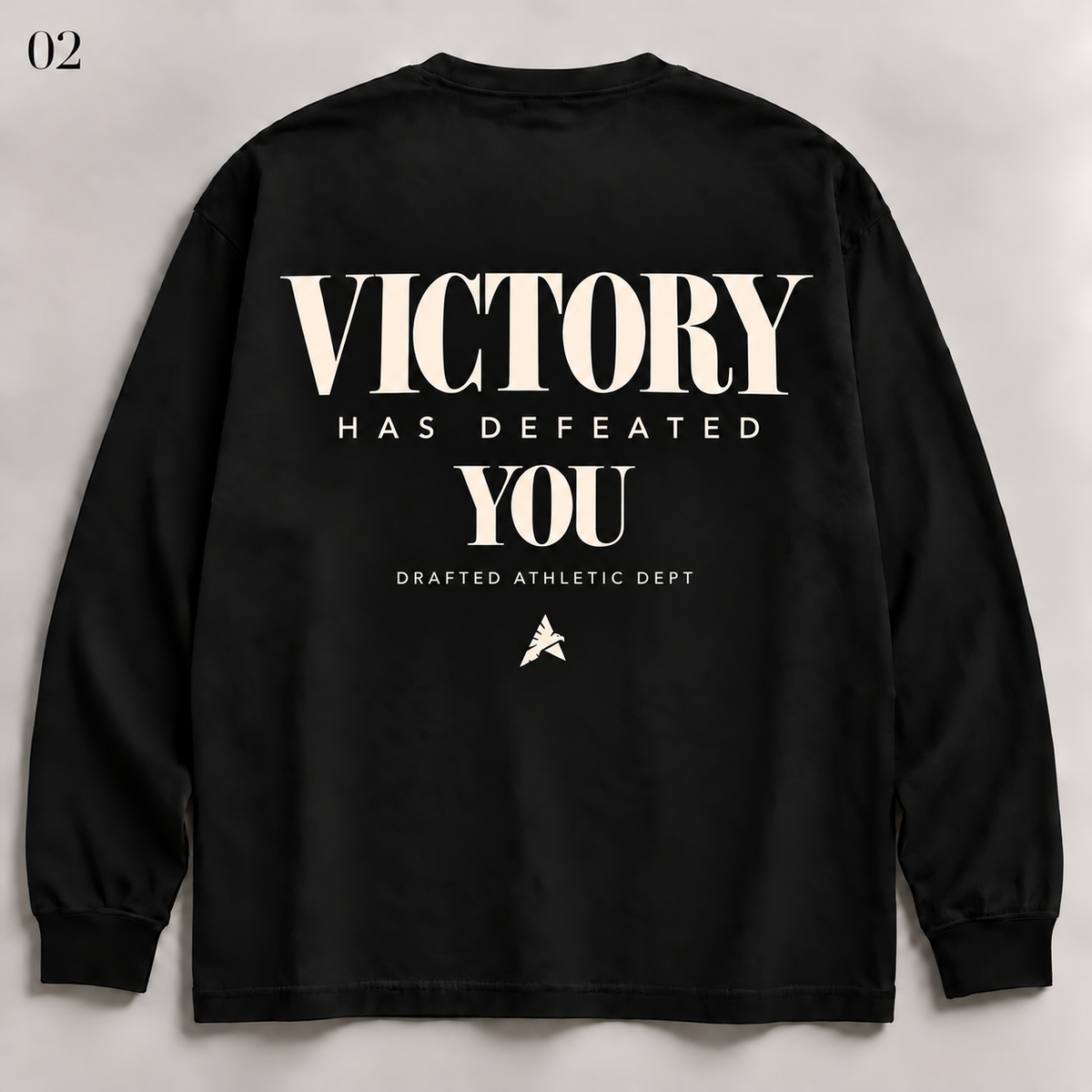 Drafted Victory long sleeve in black, back print