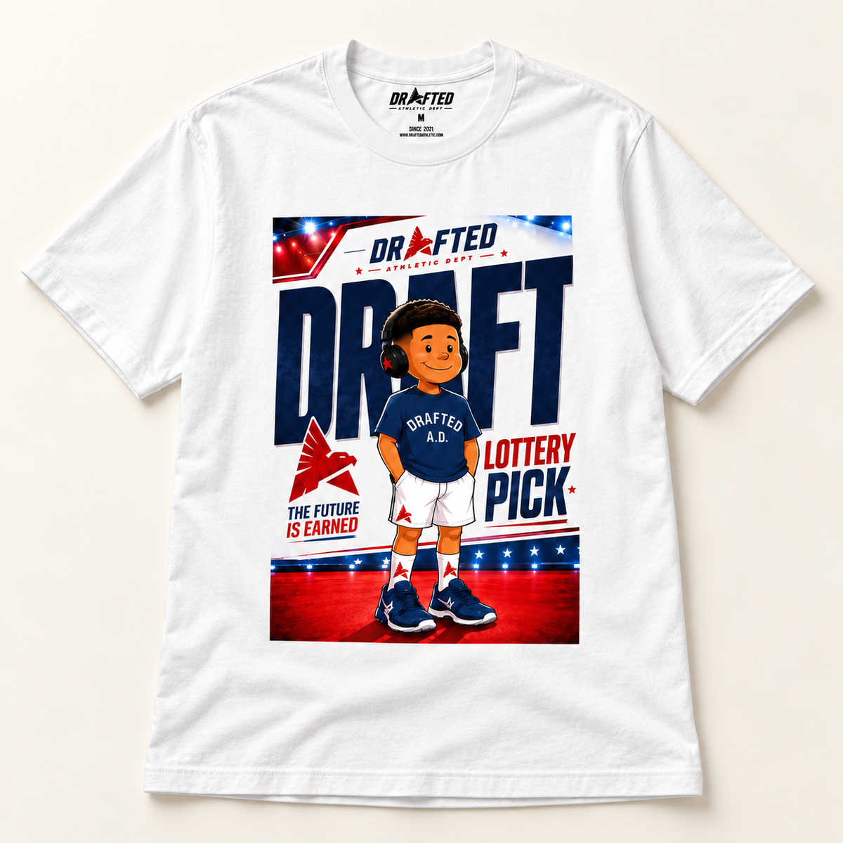 The Drafted Lottery Tee artwork detail