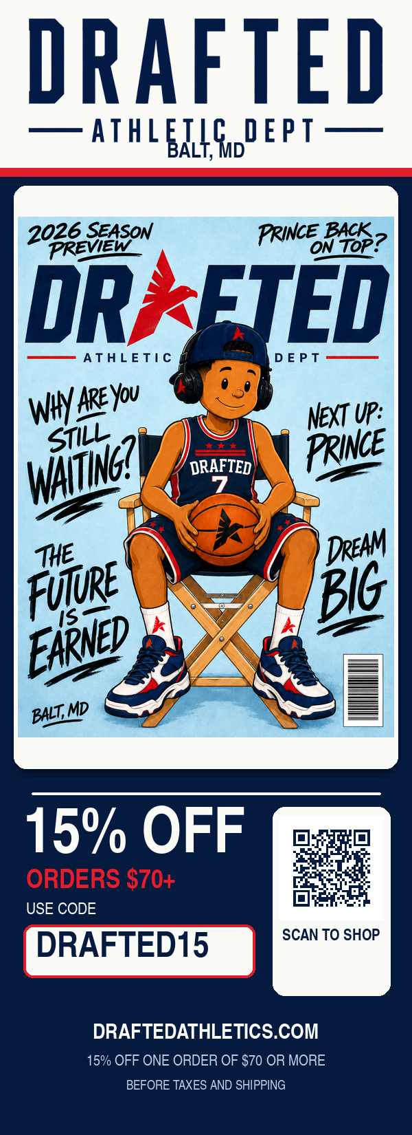 Prince DRAFTED promotional poster